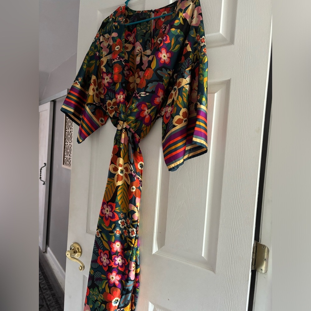 Vici Floral Tie-Front Jumpsuit